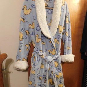 Fuzzy Robe Rubber Ducky Size Medium